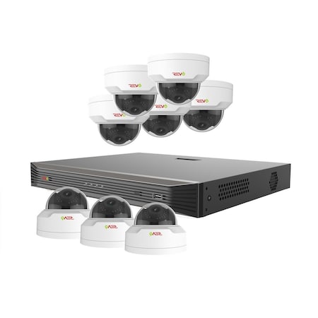 Revo America Ultra HD 16 Channel 3TB NVR Surveillance System with 8 x 4 Megapixel Cameras RU162MD8G-3T